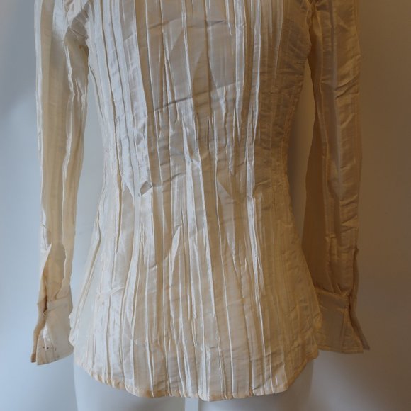 CHRISTINA MAKOWSKY CRINKLED LONG SLEEVE TOP SZ 6 * - Picture 5 of 8